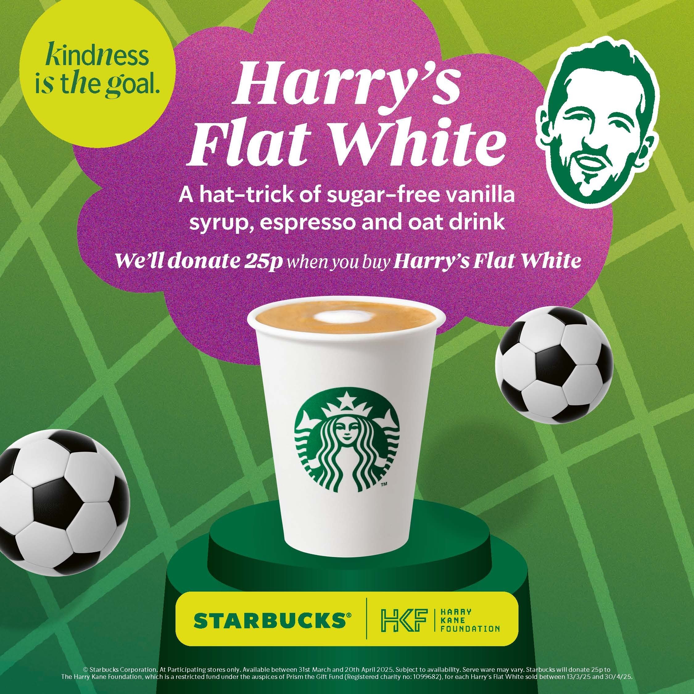 Starbucks and Harry Kane launch the Harry's Flat White campaign