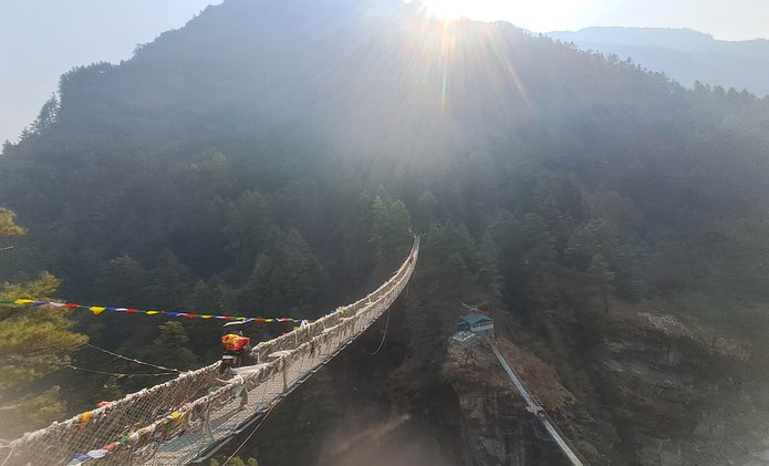 Suspension bridge on the way up to Everest Base Camp.jpg