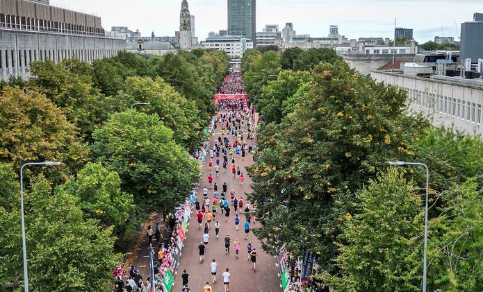 Cardiff Half route