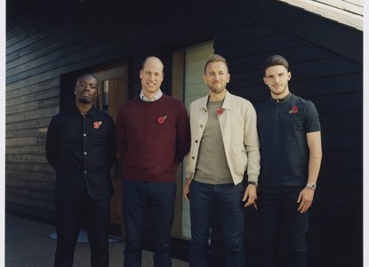The Prince of Wales, Harry Kane, Declan Rice and Kelvyn Quagraine.jpg